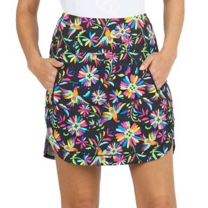 Ladies‎ IBKUL ESTELA BLACK MULTI GOLF TENNIS STRAIGHT SKORT  Sm